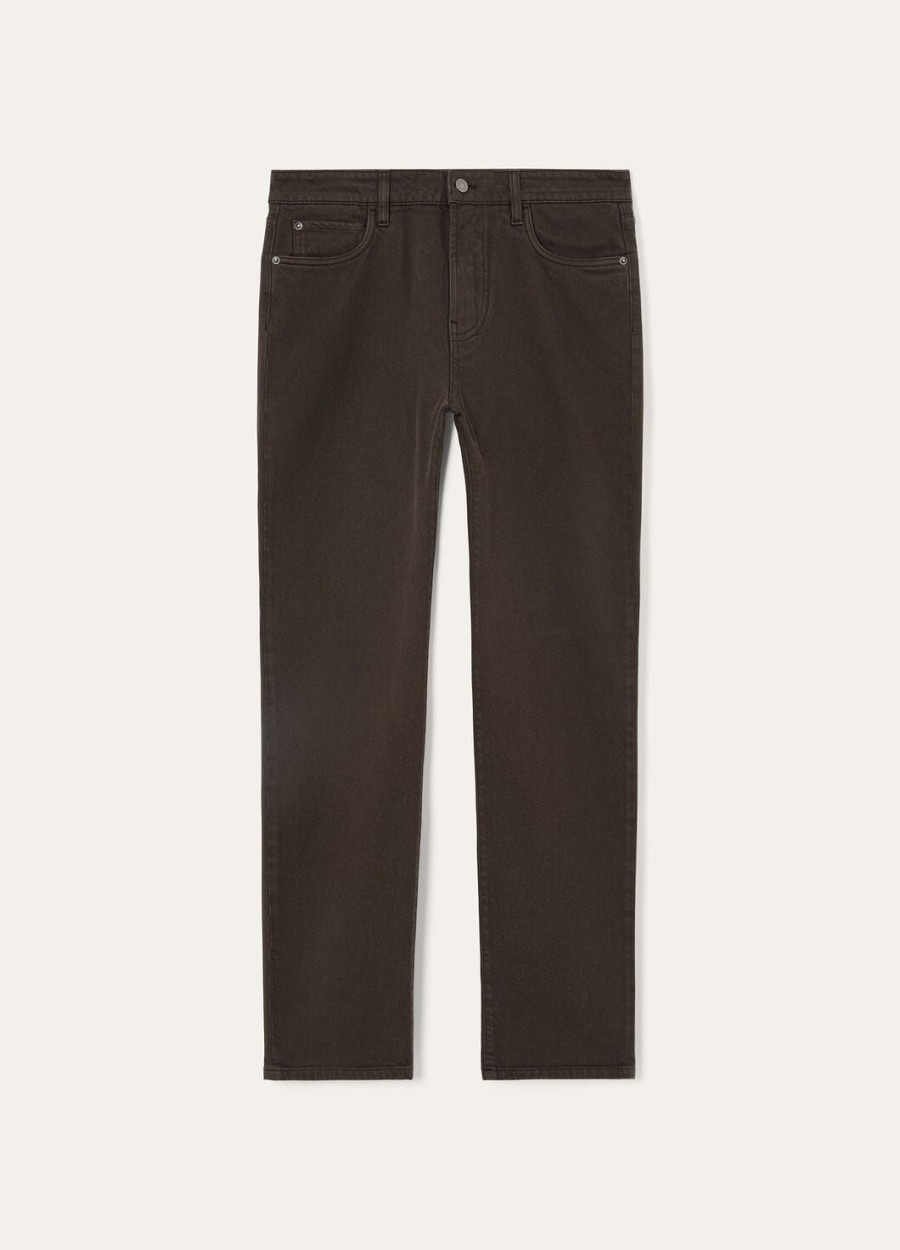 quarona denim katoenen broek zwart pine