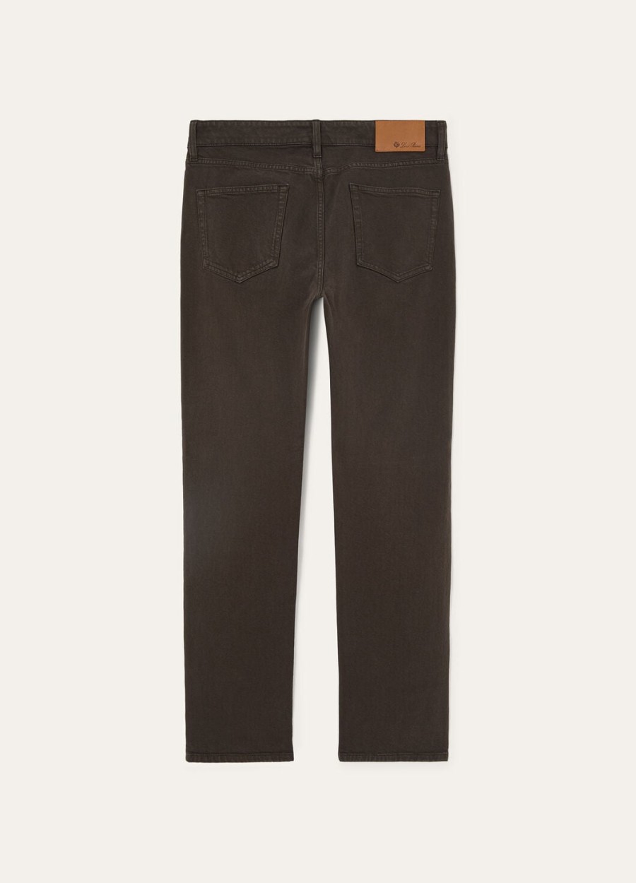 quarona denim katoenen broek zwart pine