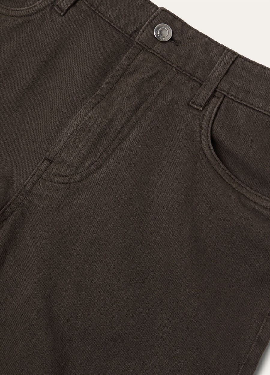 quarona denim katoenen broek zwart pine