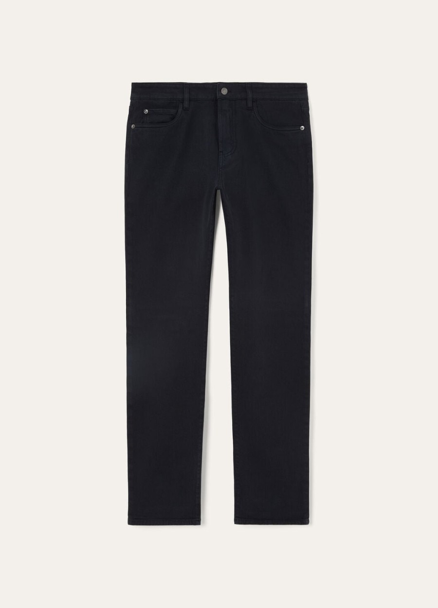 quarona denim katoenen broek marineblauw