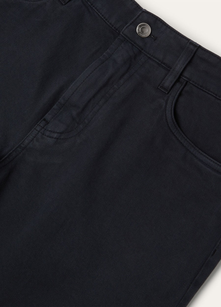 quarona denim katoenen broek marineblauw