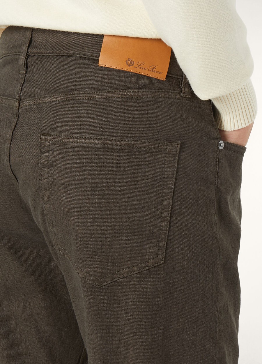 quarona katoenen broek in zwart pine