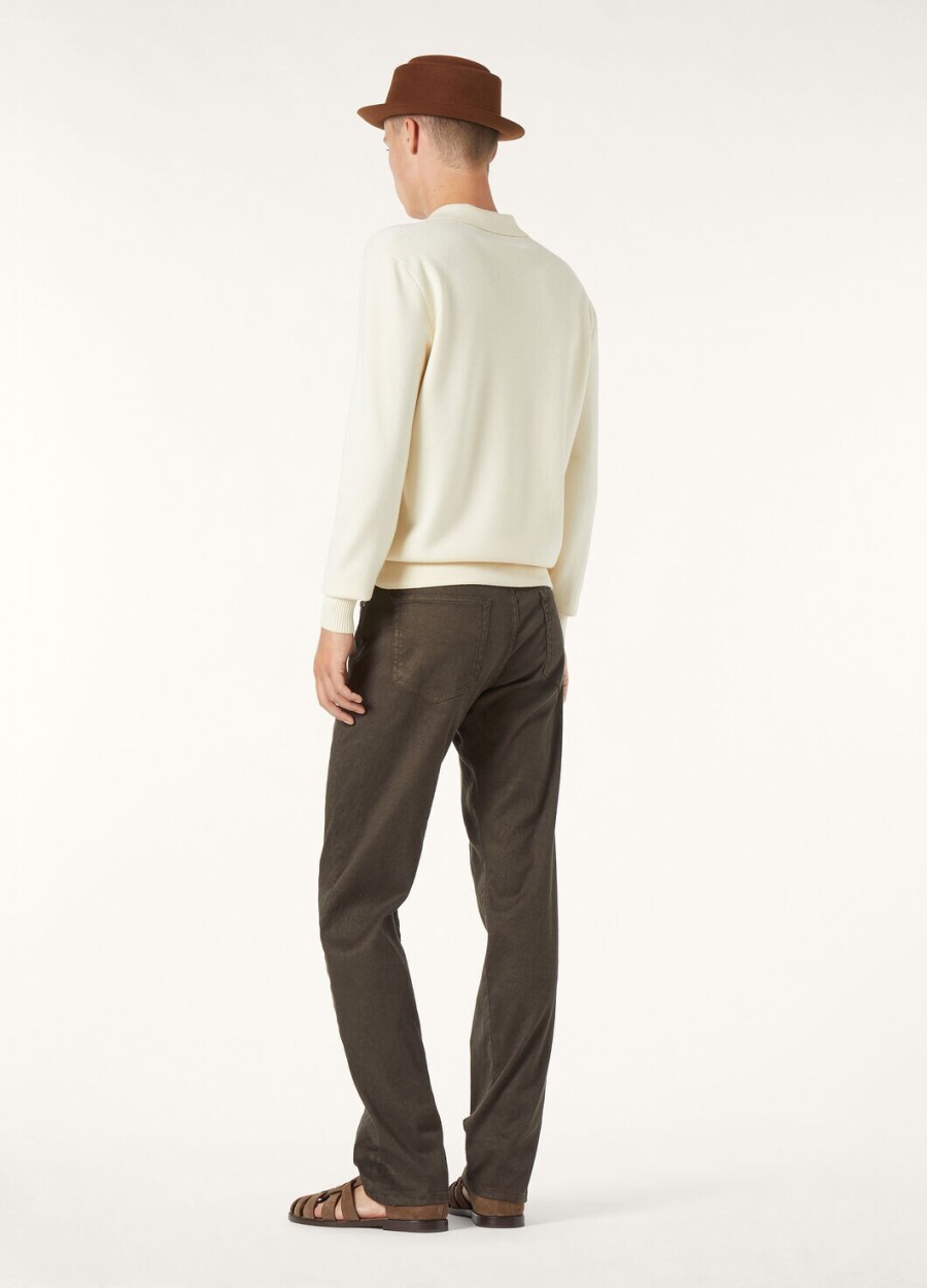 quarona katoenen broek in zwart pine