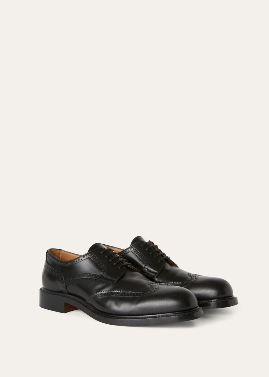 oliver walk derby zwart kalfsleer