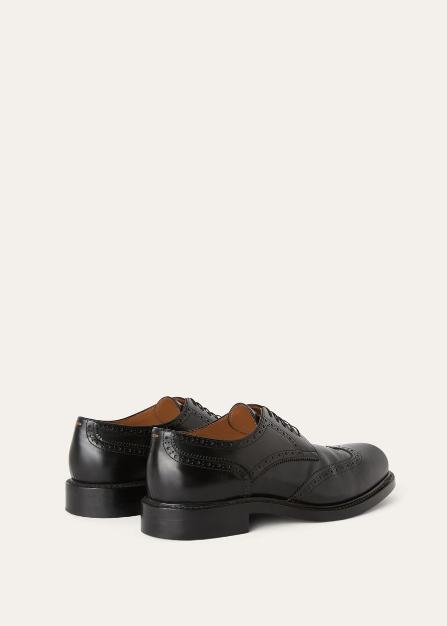 oliver walk derby zwart kalfsleer