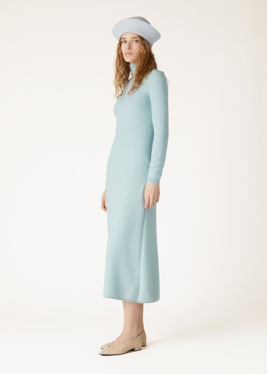 alpe cashmere langhe groen melange jurk