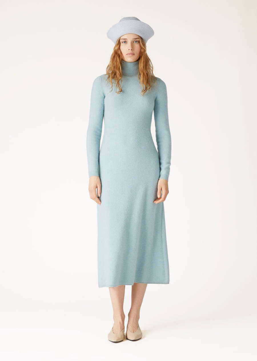 Alpe Cashmere Langhe Groen Melange Jurk