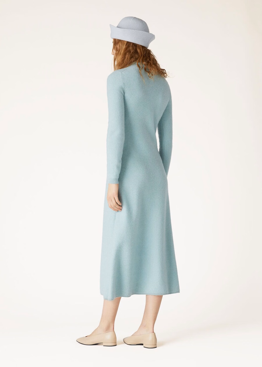 Alpe Cashmere Langhe Groen Melange Jurk