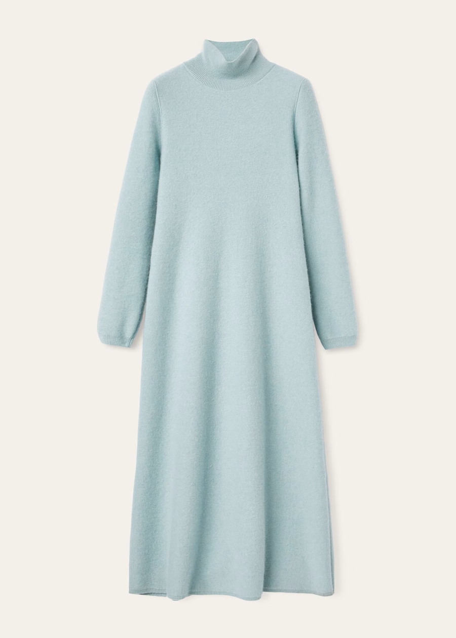 Alpe Cashmere Langhe Groen Melange Jurk