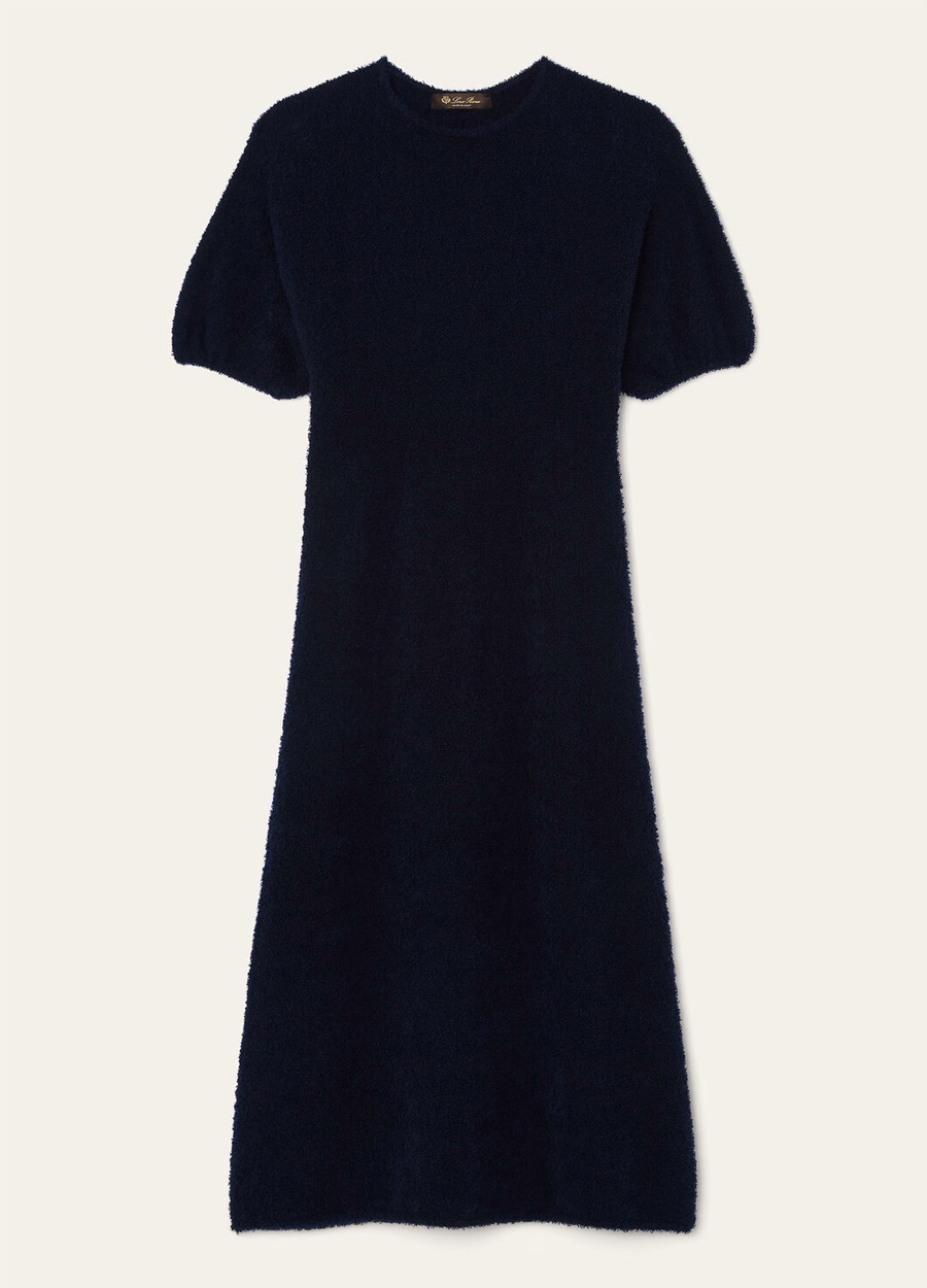 Pella zijden kasjmierjurk in klassiek blauw