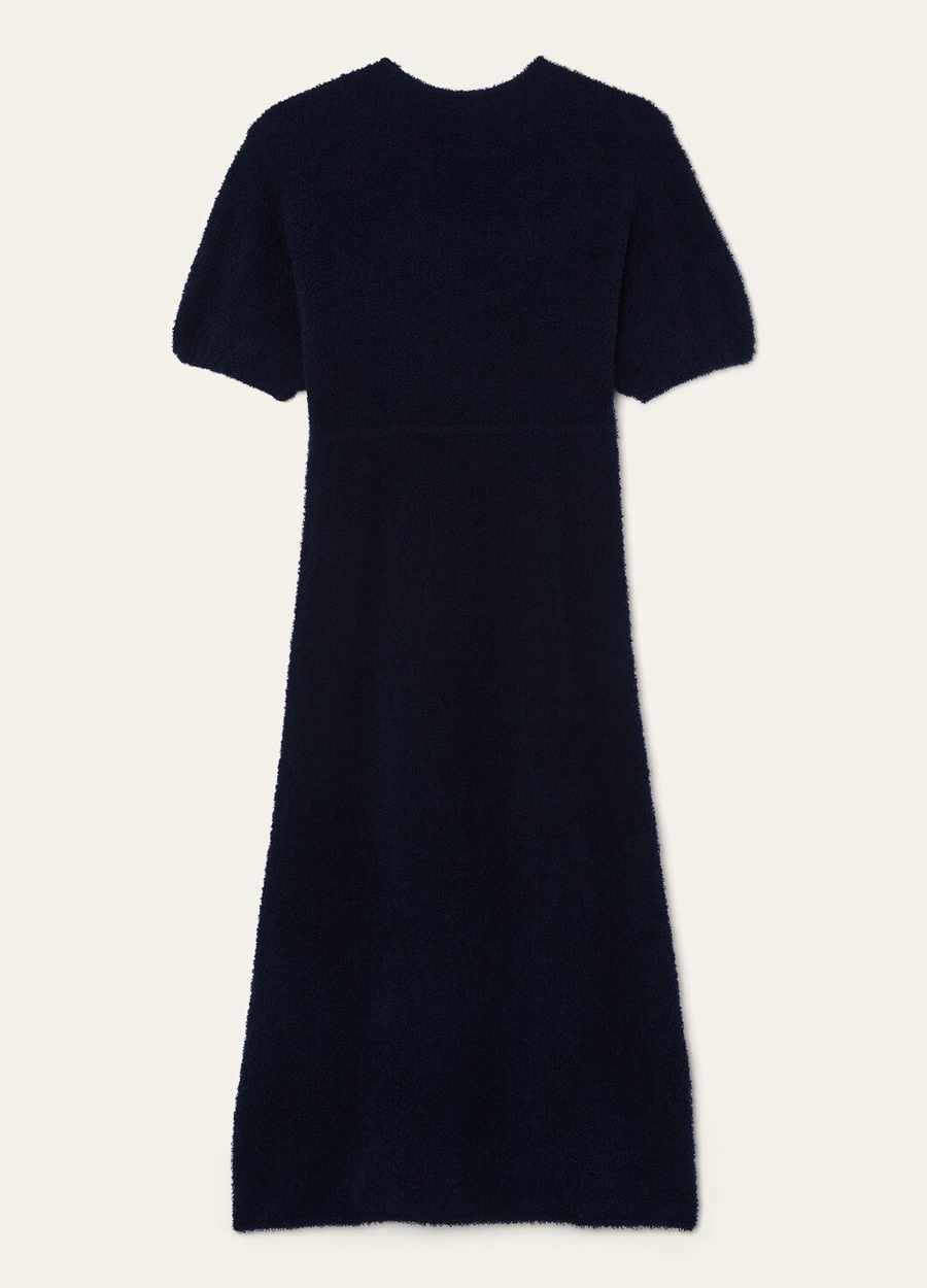 Pella zijden kasjmierjurk in klassiek blauw