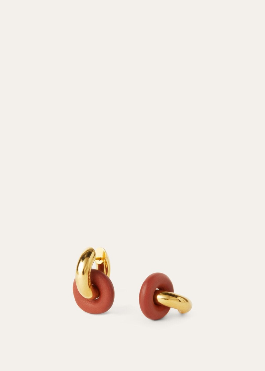 dubbele oorringen met diepe messing kummelsun sieraden goud