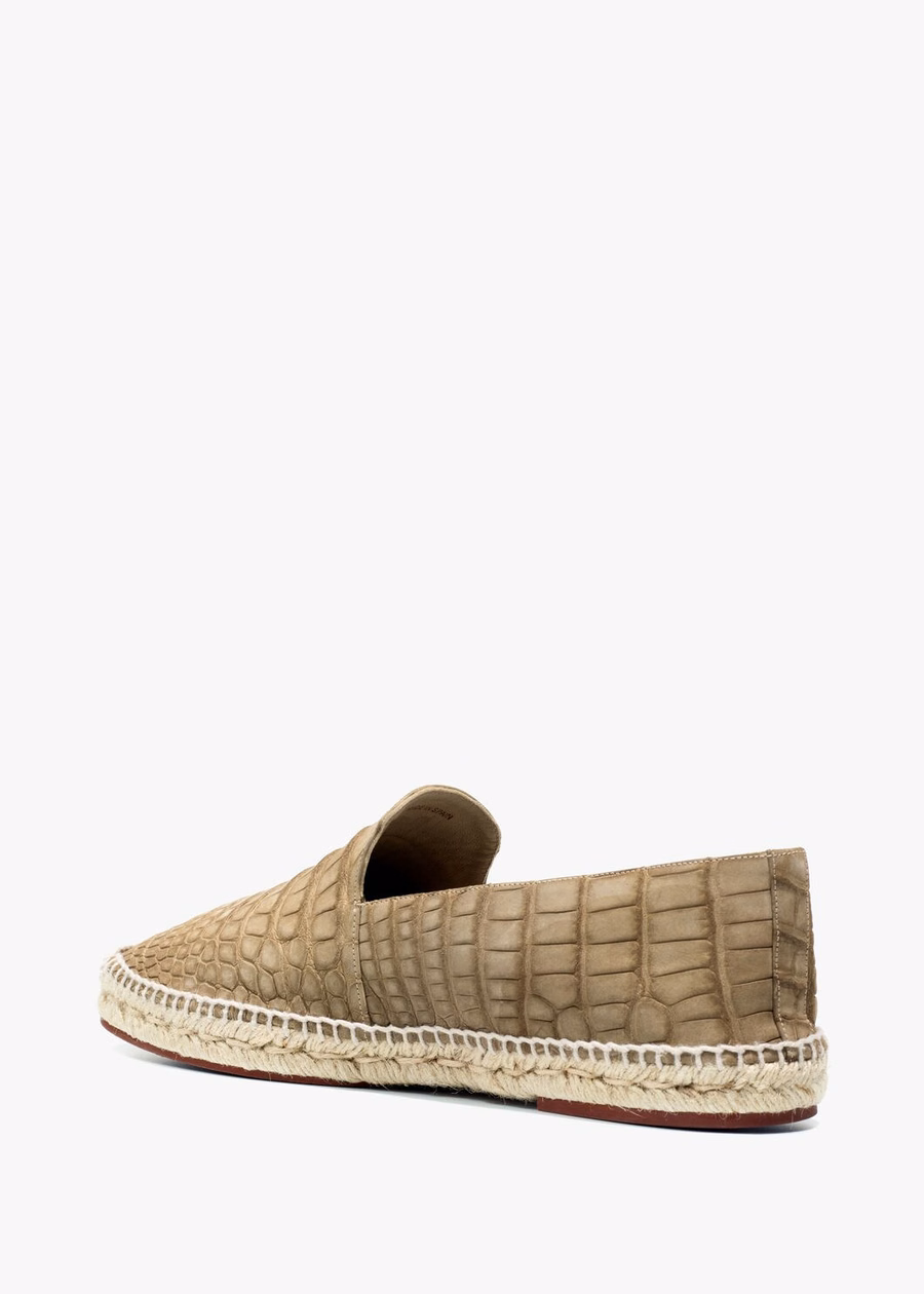 Seaside Walk Espadrilles Houtgrijs Alligatorleer