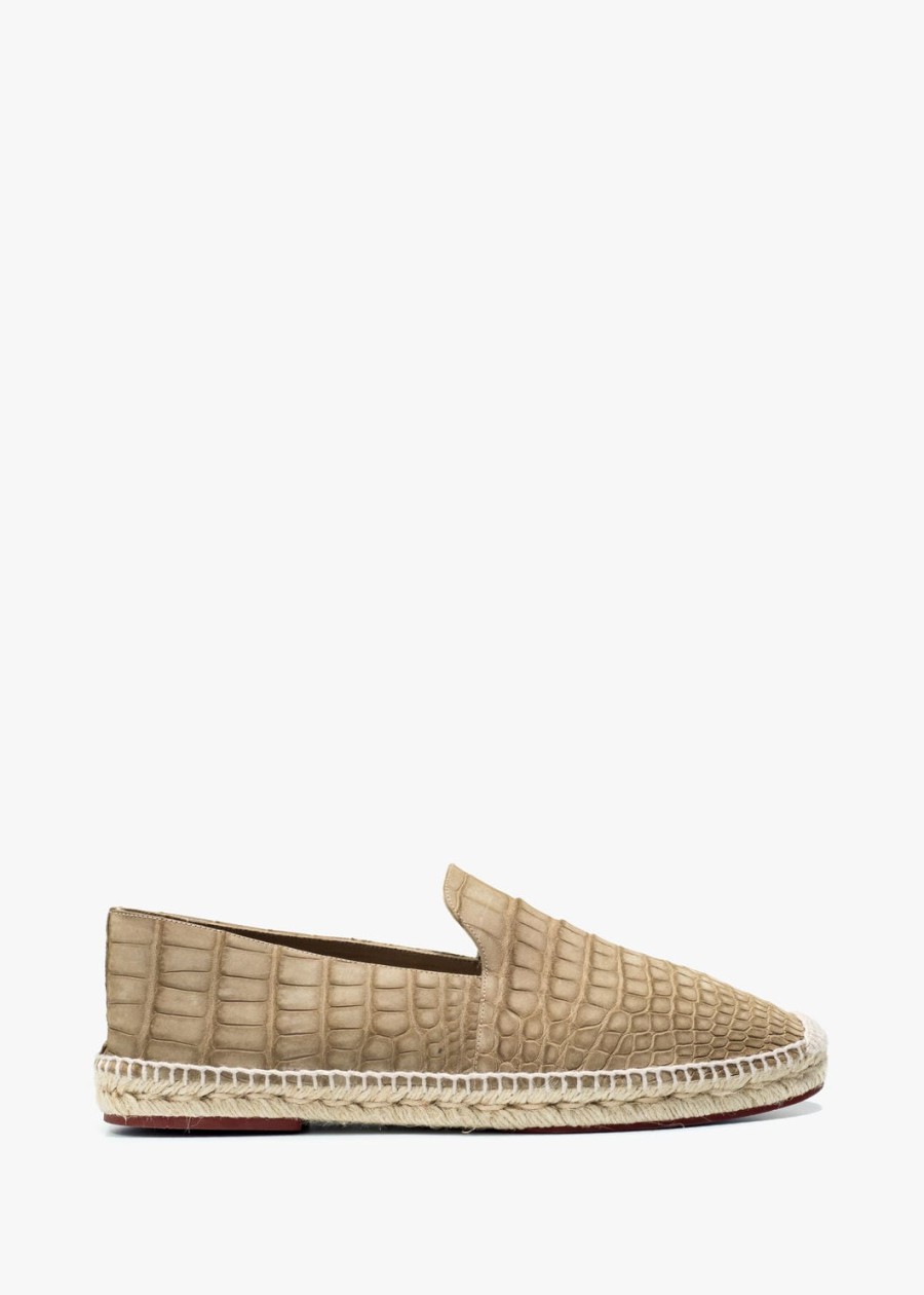 seaside walk espadrilles houtgrijs alligatorleer
