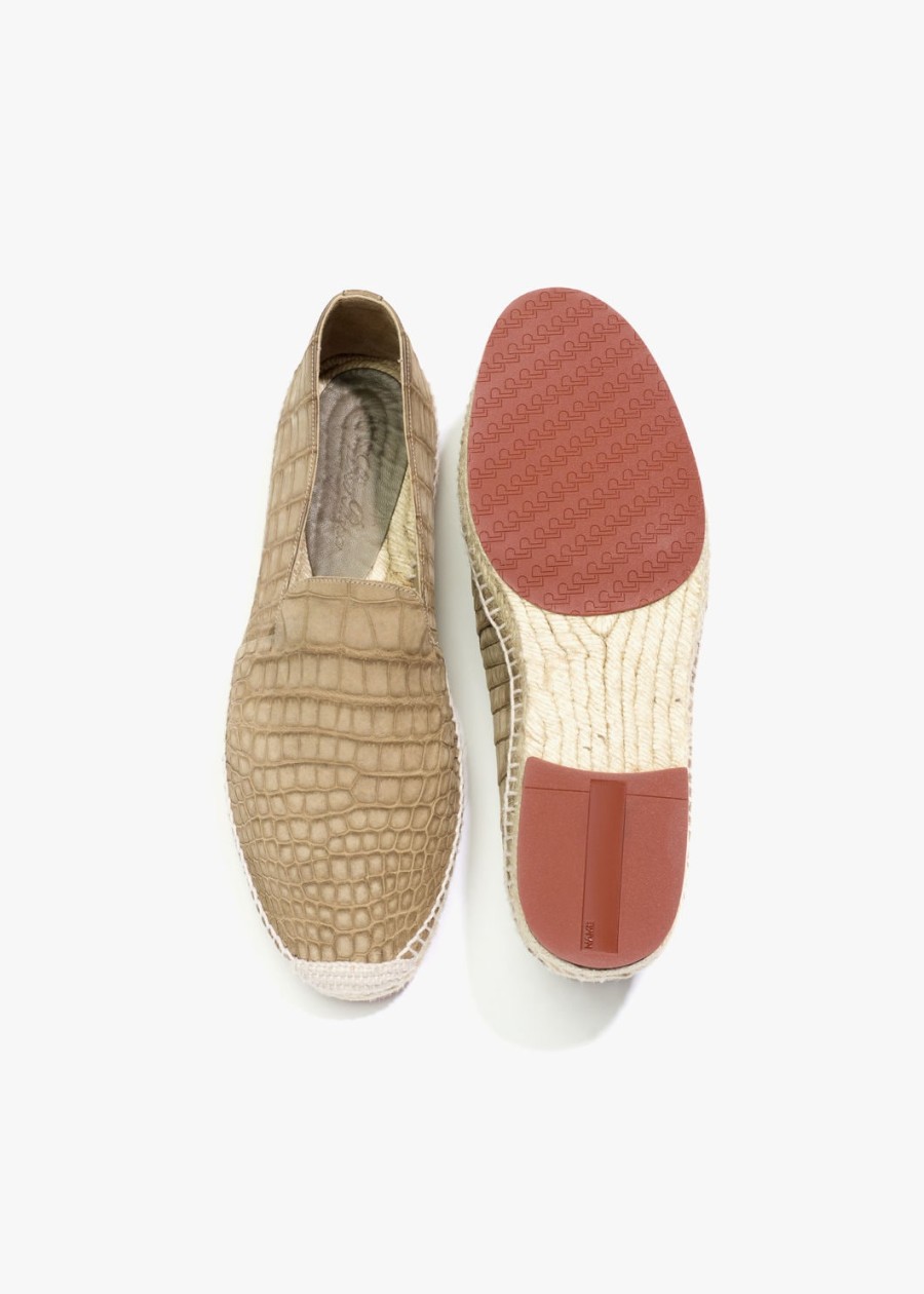 seaside walk espadrilles houtgrijs alligatorleer