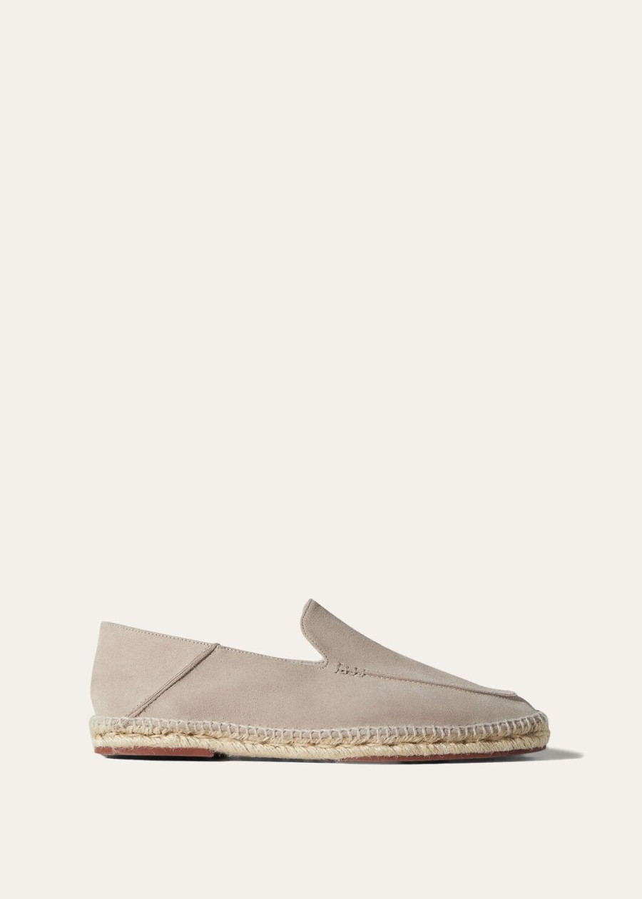 seaside walk classic suede espadrilles beige