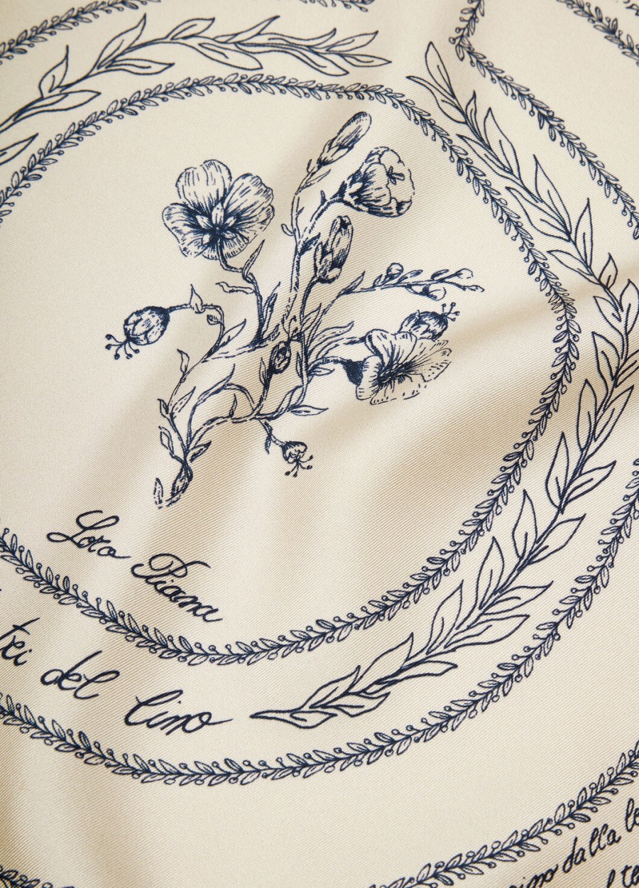 maestri del lino foulard zijde parelmoermarineblauw