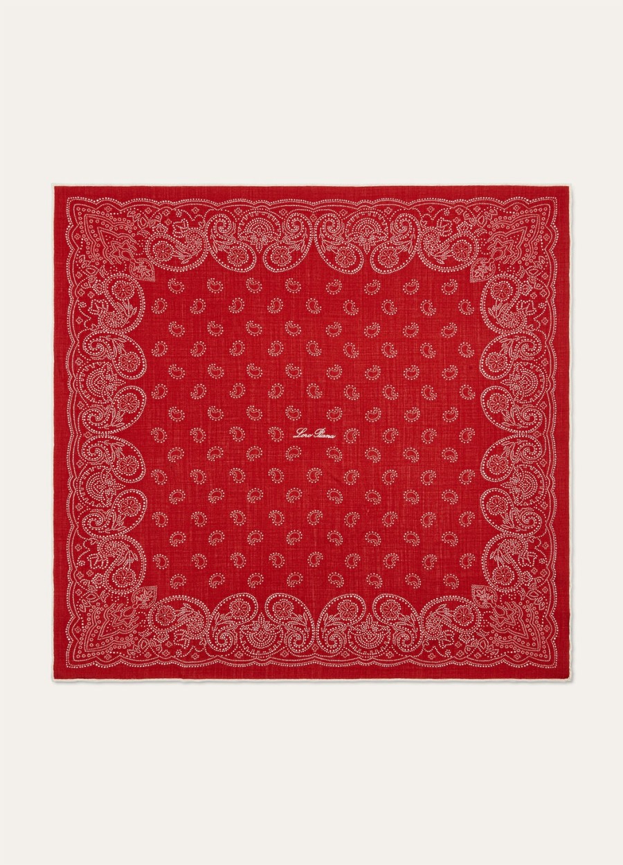 roodwit wollen foulard bandana