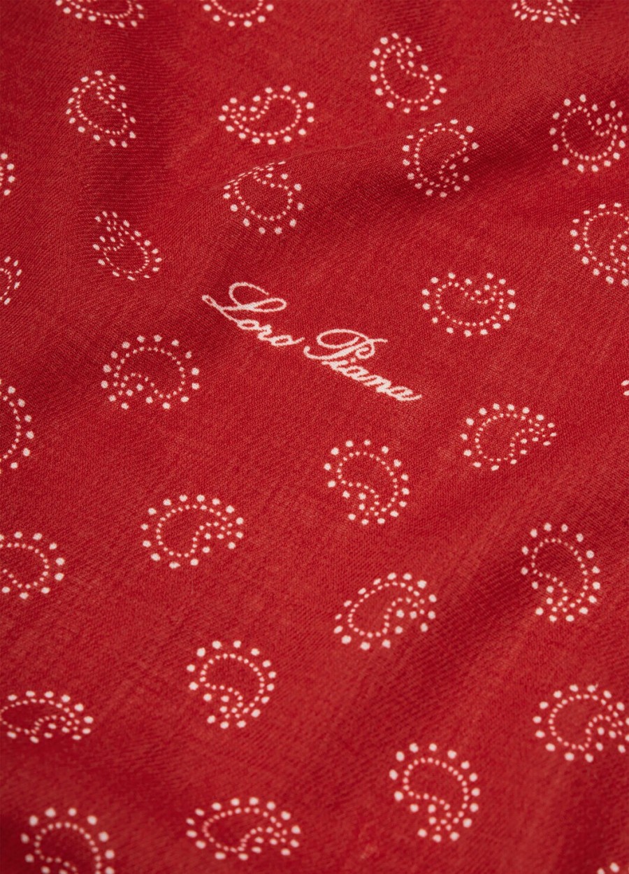 roodwit wollen foulard bandana