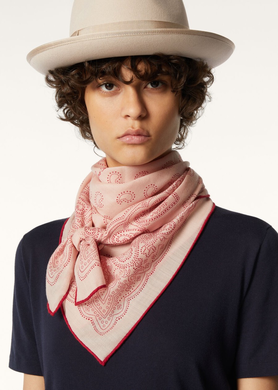 loro piana bandana foulard wol lichtrozerood