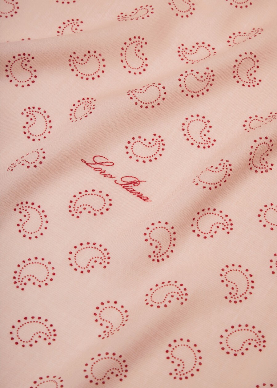 loro piana bandana foulard wol lichtrozerood