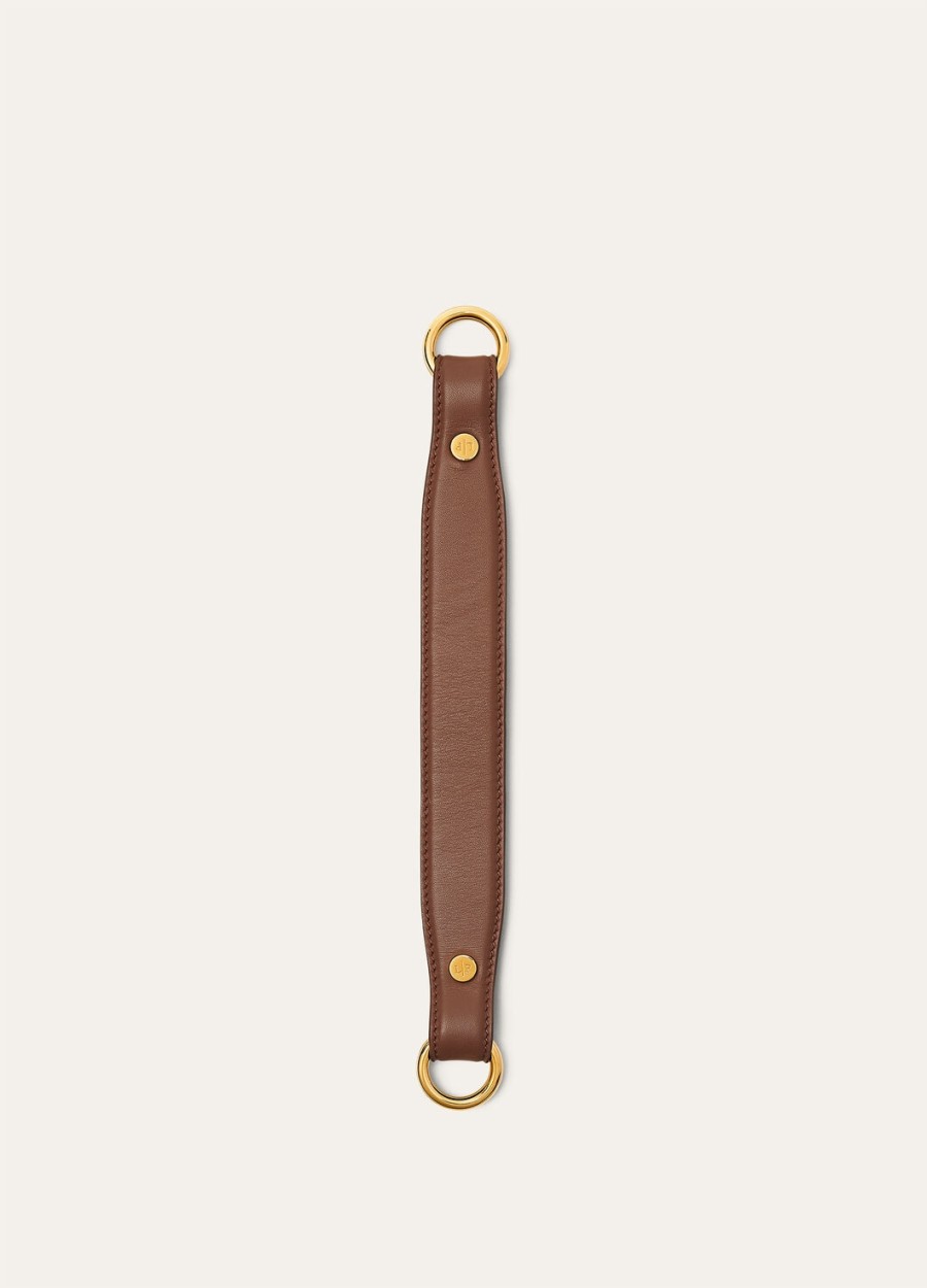 loro piana handvat foulard kalfsleer karamel suikerzon goud