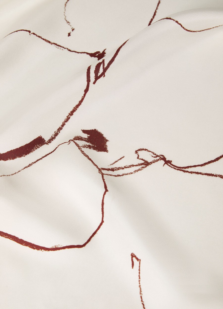 la linea del fiore di lino foulard zijdewitsanguine potlood