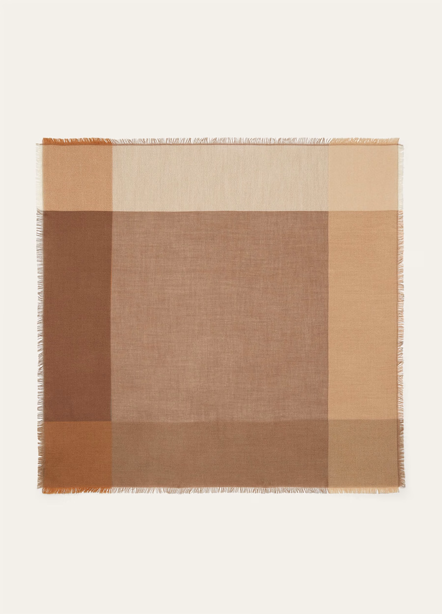 Quadrilatero del Silenzio Zijden kasjmier Foulard antieke gips/beige armbanden
