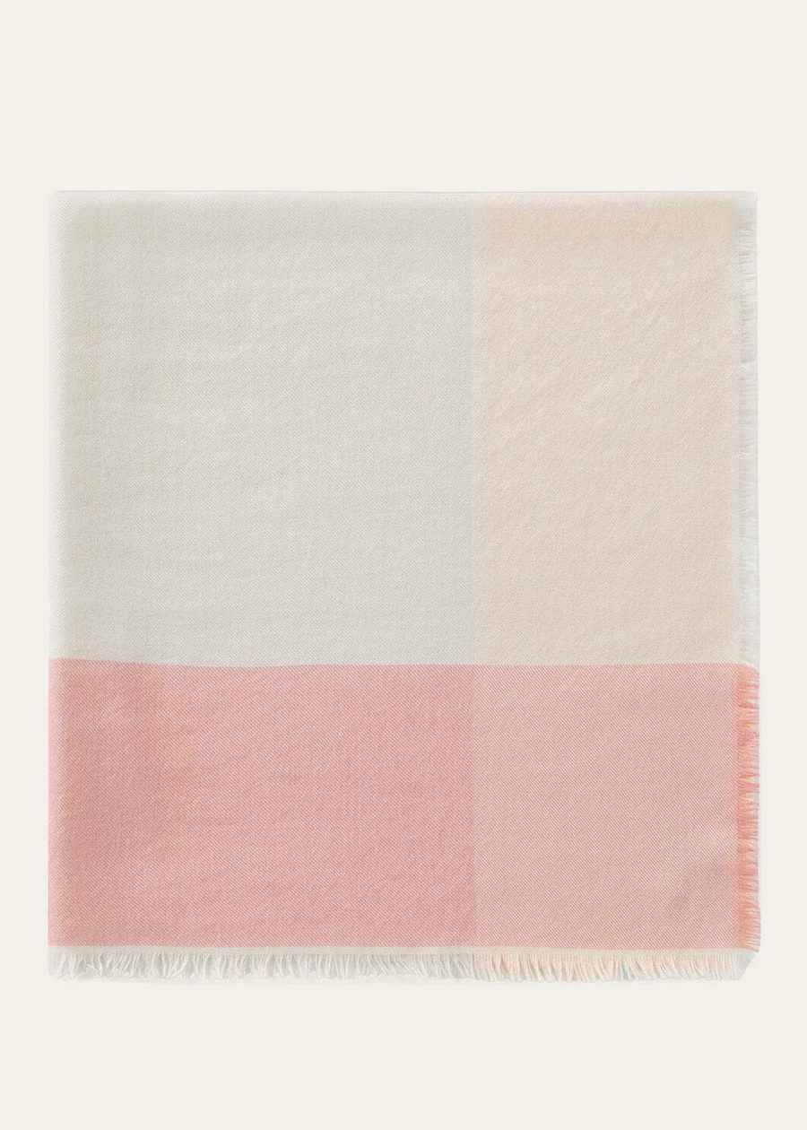 Quadrilatero del Silenzio Zijde Kasjmier Foulard LICHT TRAVERTIJN/LENTINTEN