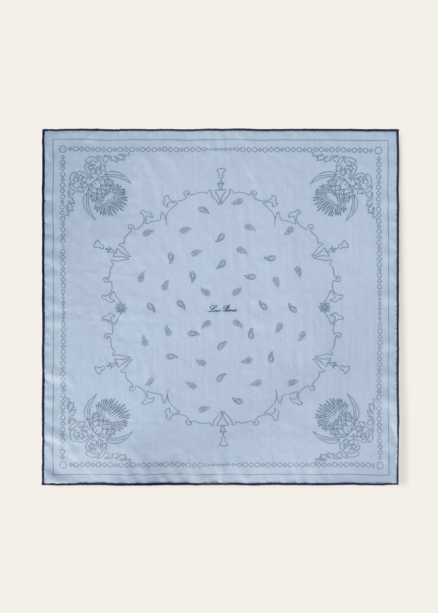 Cardo wollen sjaal stoffig blauw/marineblauw