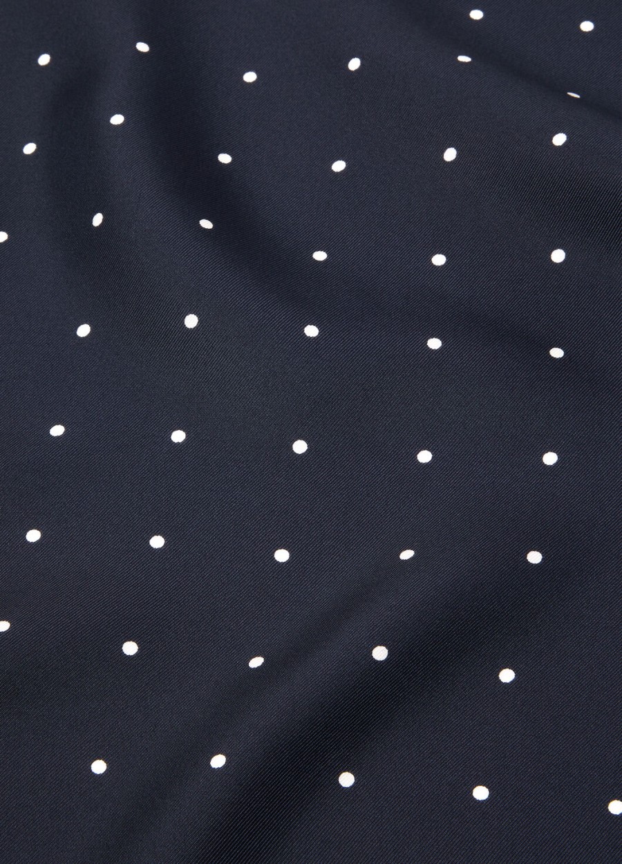 loro piana pois foulard zijde blauw marinewit