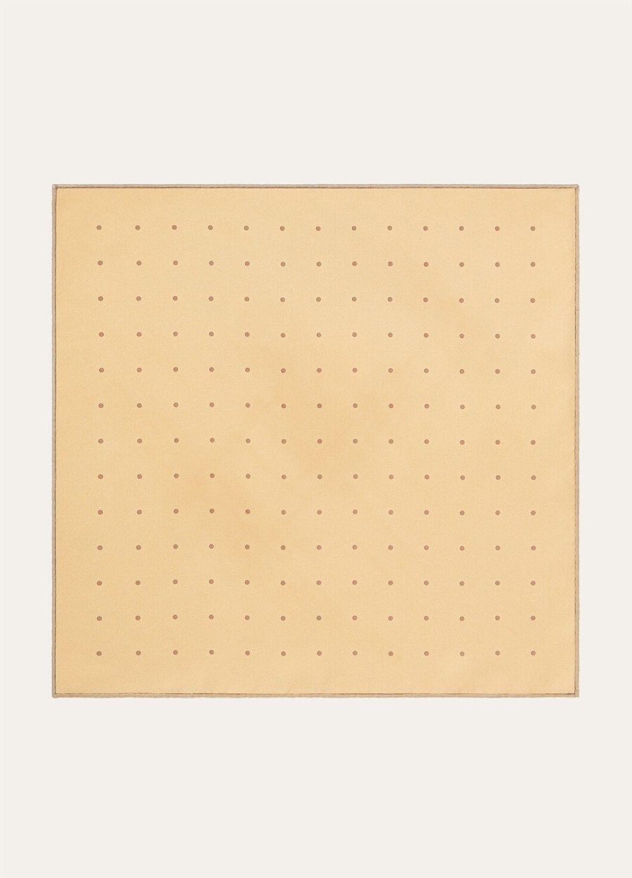loro piana pois foulard zijde melonpangrijze pois