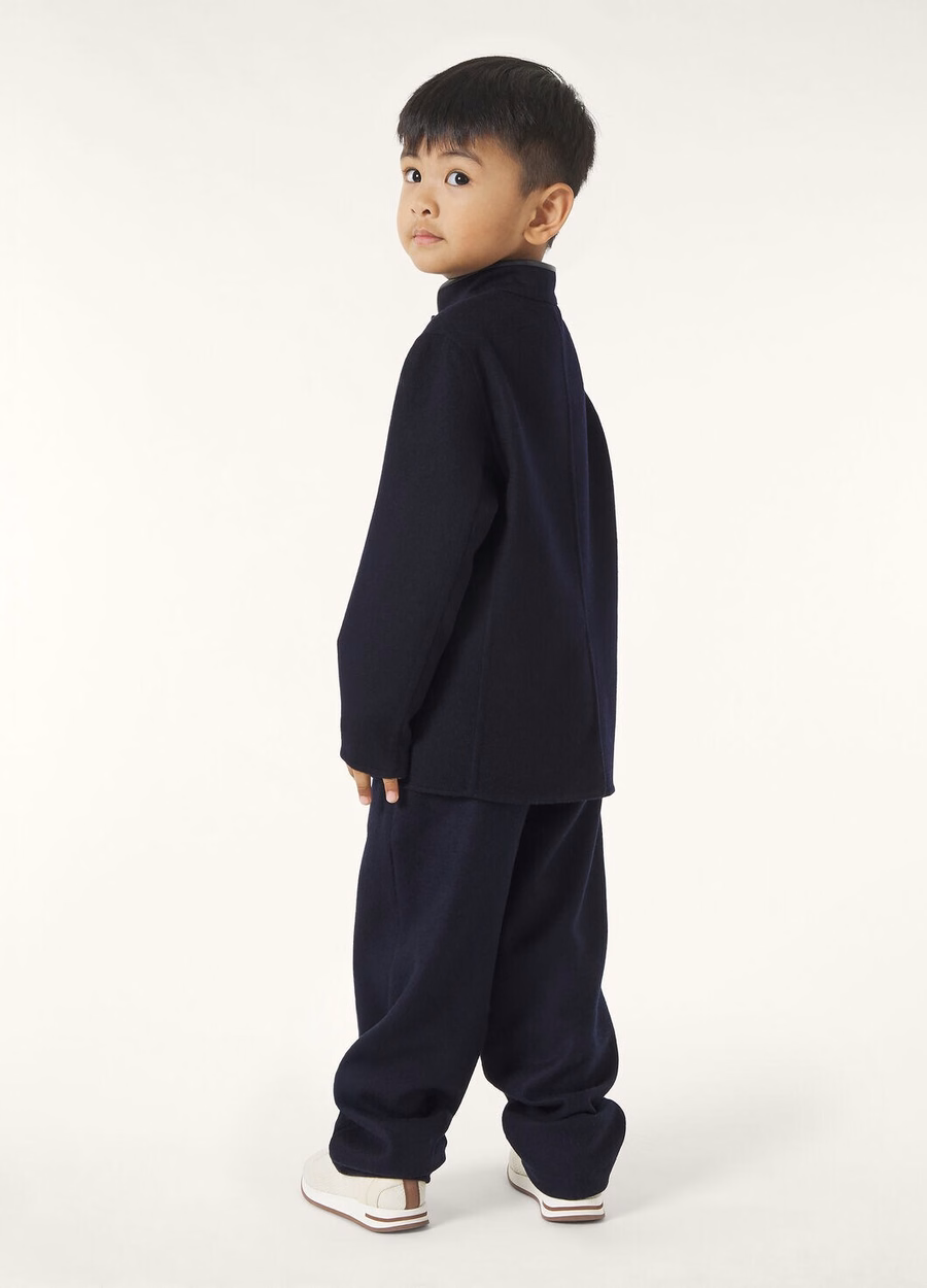 Spagna-jas voor kinderen, kasjmier, marineblauw