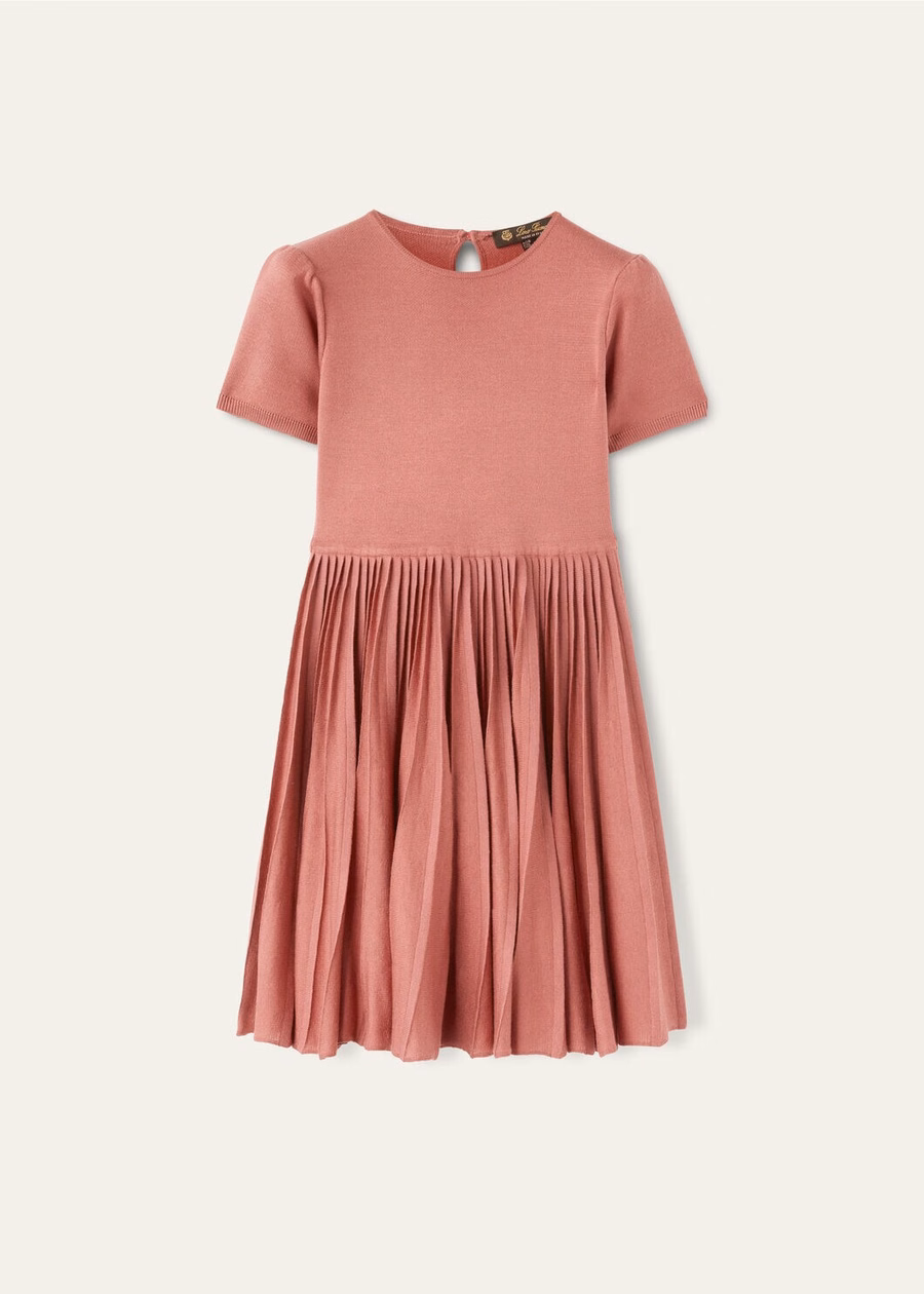 Jolie zijden jurk in antieke blushkleur