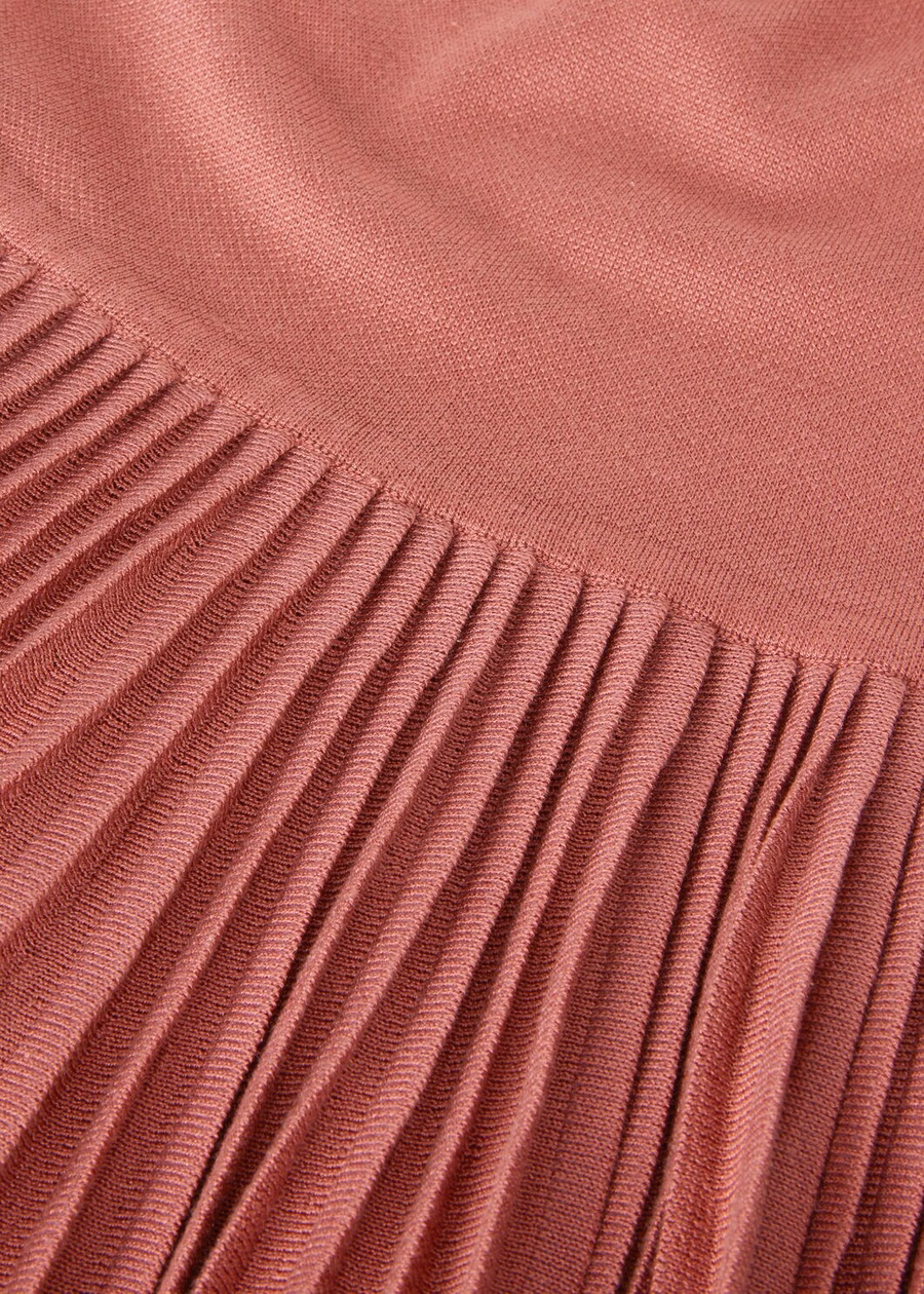 Jolie zijden jurk in antieke blushkleur