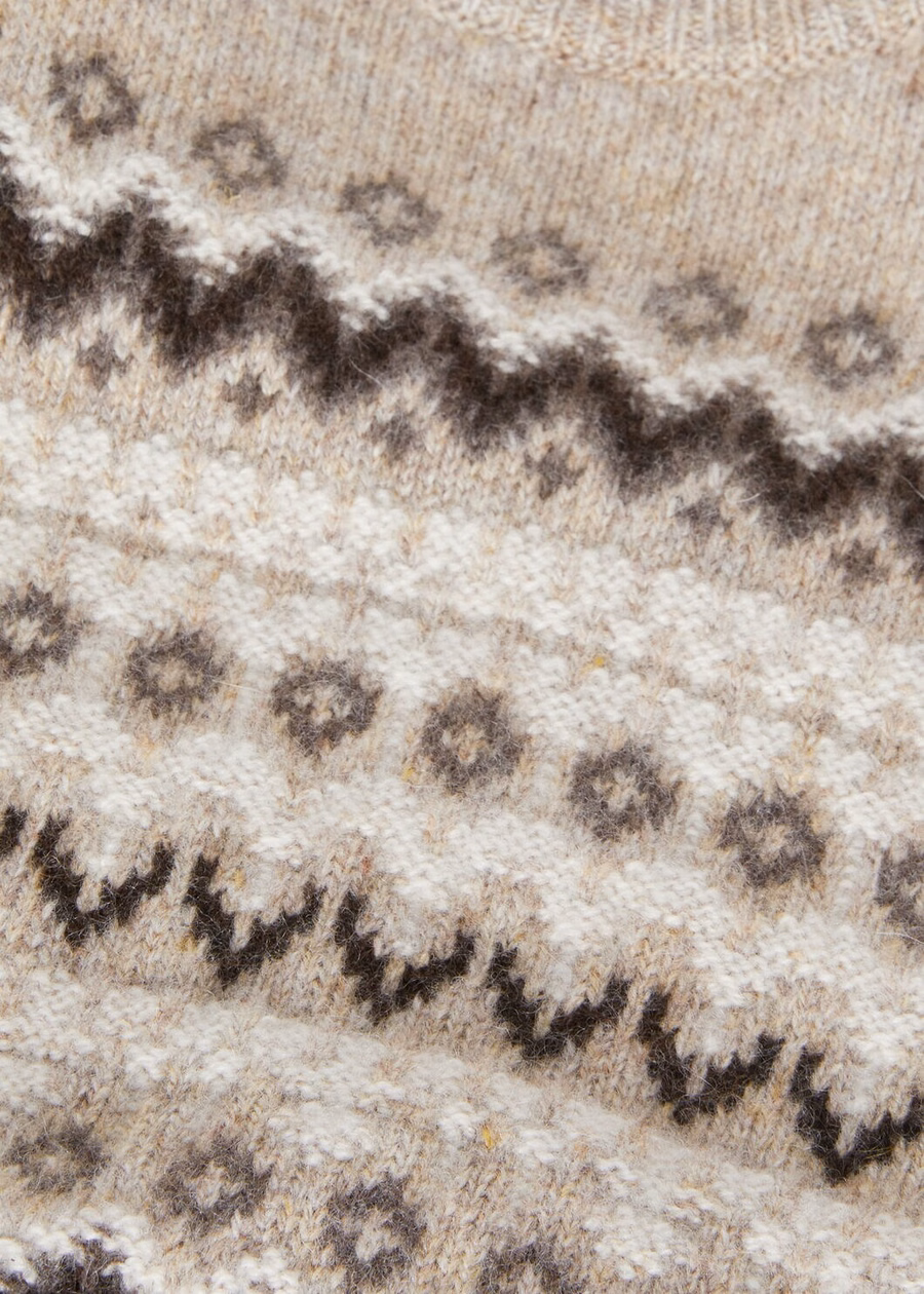 Kinder Alpe Pile Crewneck Kasjmier Beige/Shadow Melange