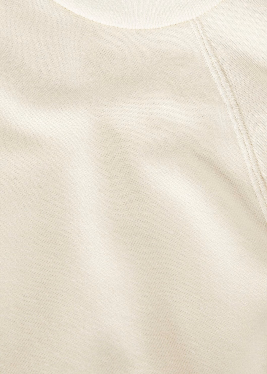 Kinder Whitney Crewneck Katoen Zijde Kasjmier Nougat