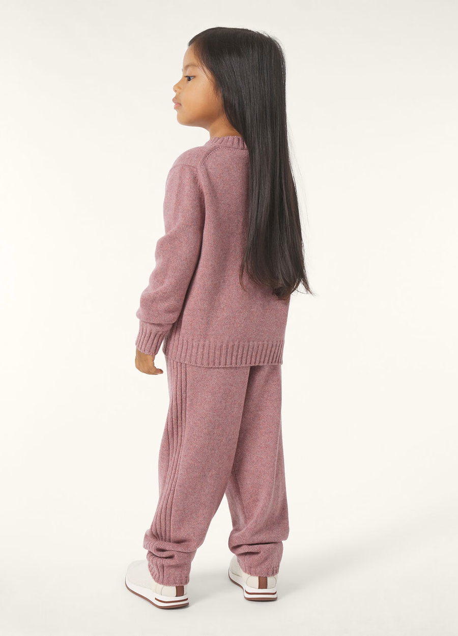 Kinder Parksville Crewneck Baby Cashmere Paarse Chips Melange