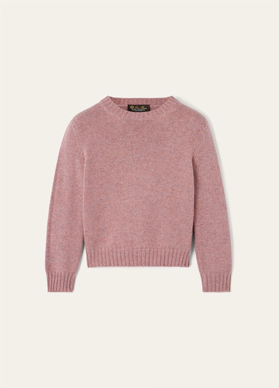 Kinder Parksville Crewneck Baby Cashmere Paarse Chips Melange