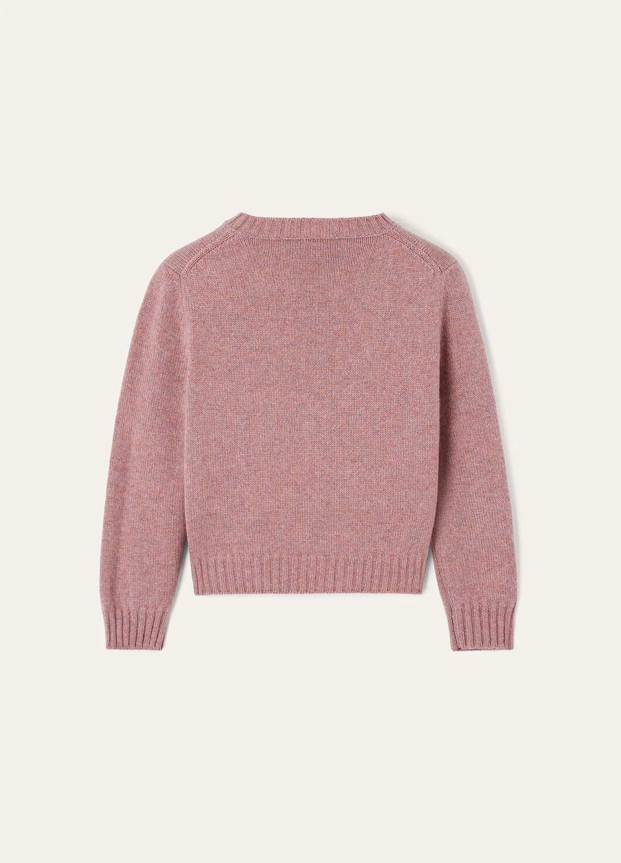 Kinder Parksville Crewneck Baby Cashmere Paarse Chips Melange