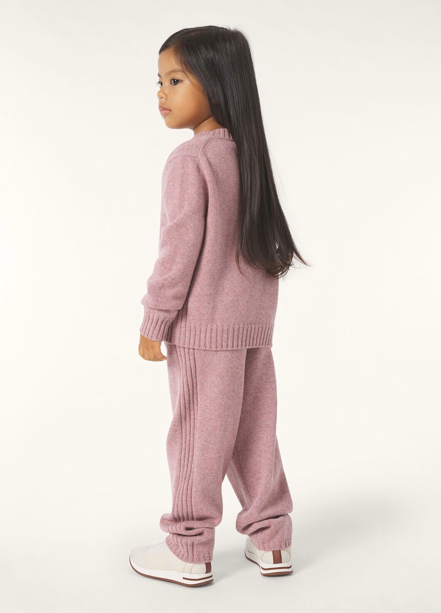 Parksville Kinderbroek Baby Kasjmier Paars Chips Melange