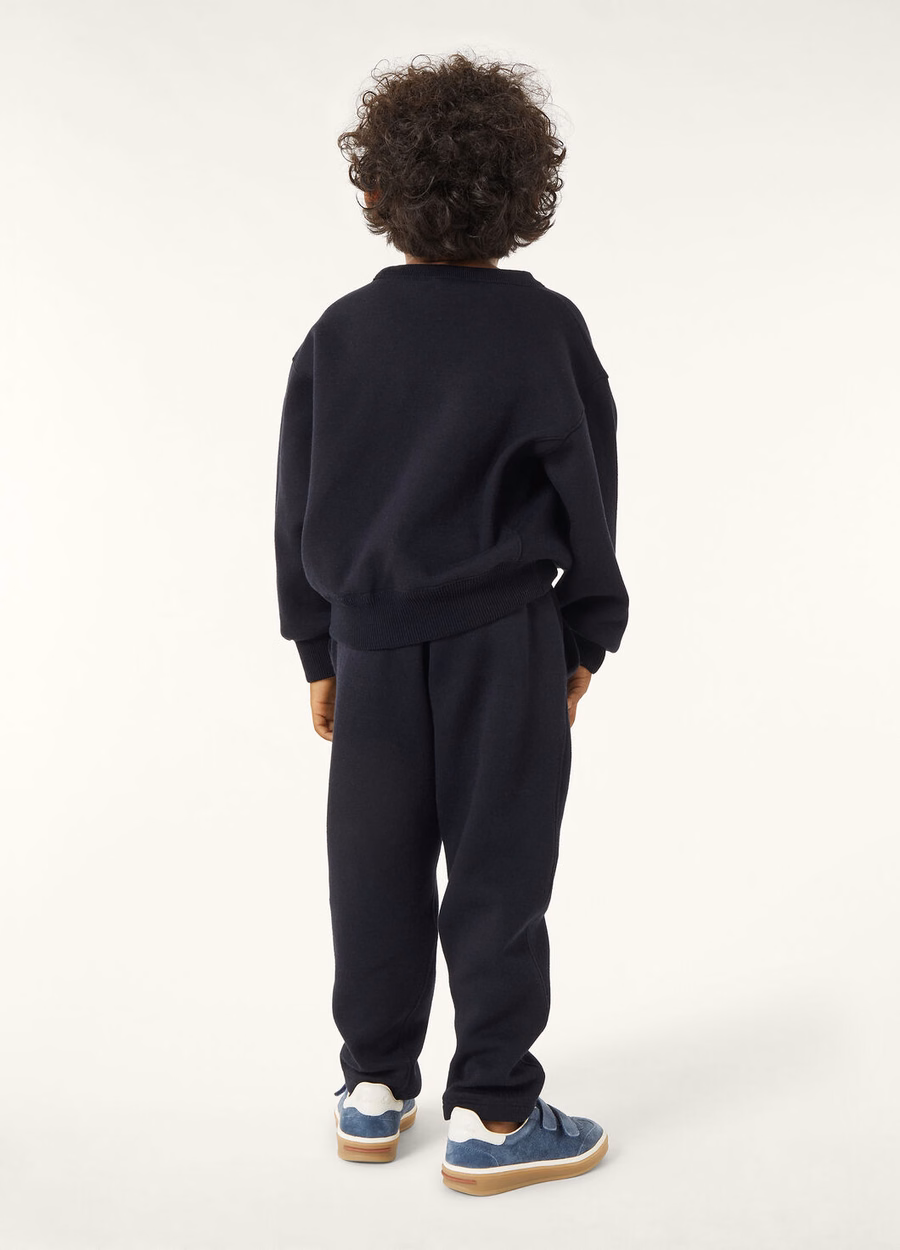 Viera Kids Katoen Zijde Kasjmier Broek Marineblauw