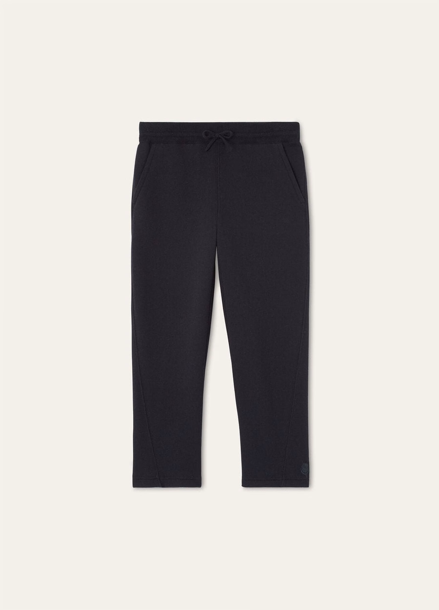 Viera Kids Katoen Zijde Kasjmier Broek Marineblauw