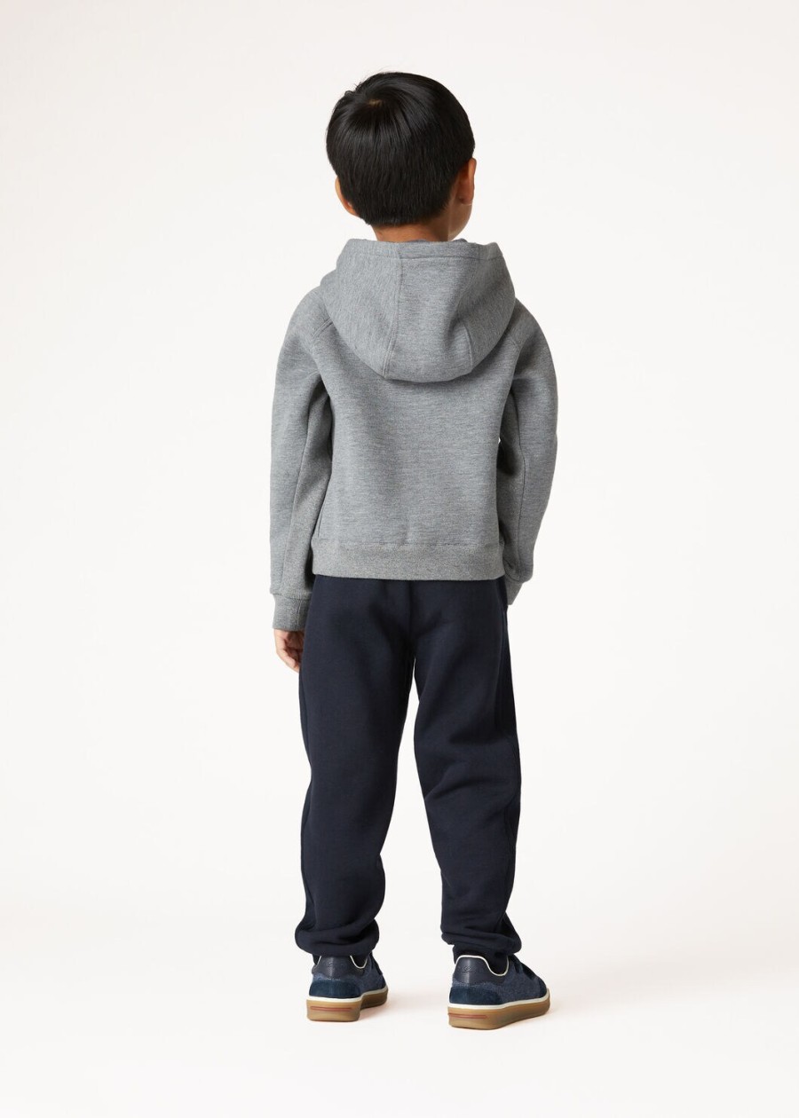 baraggia kinderbroek van katoen en kasjmier marineblauw