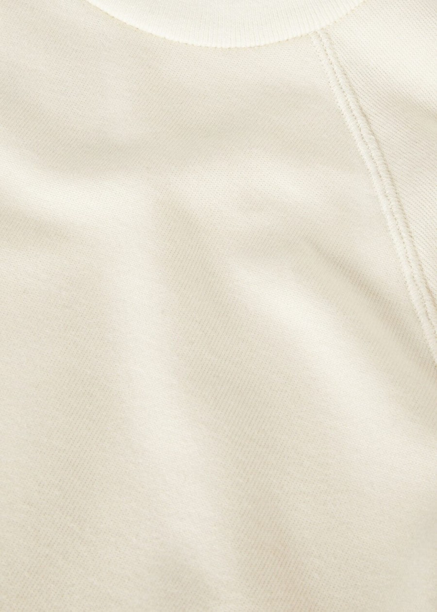 kinder whitney crewneck katoen zijde kasjmier nougat
