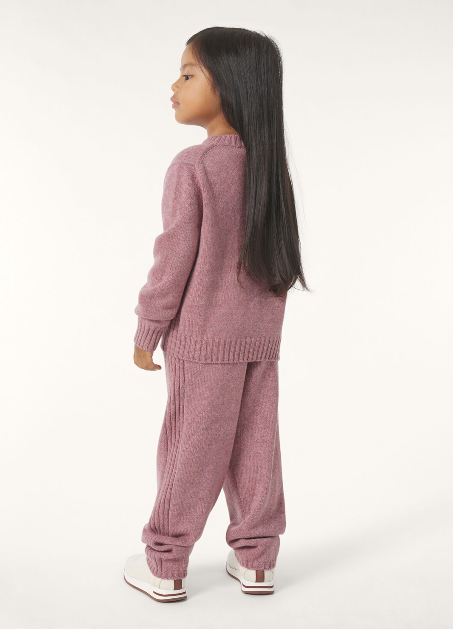 kinder parksville crewneck baby cashmere paarse chips melange