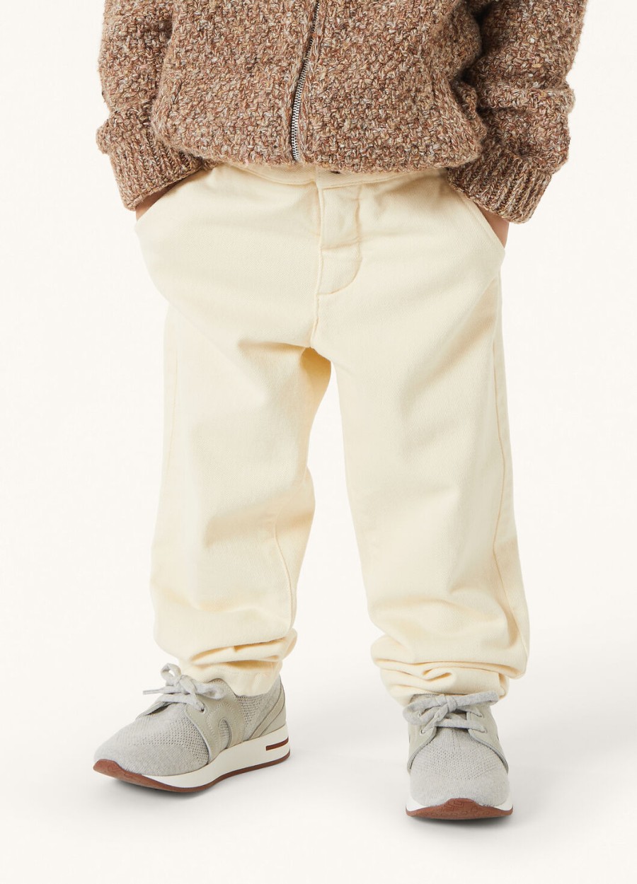 morley katoenen kinderbroek met arctische wolf-print