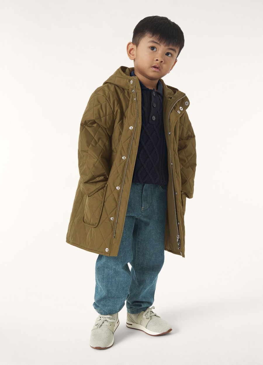 joey denim broek voor kinderen indigo katoen gewassen groen