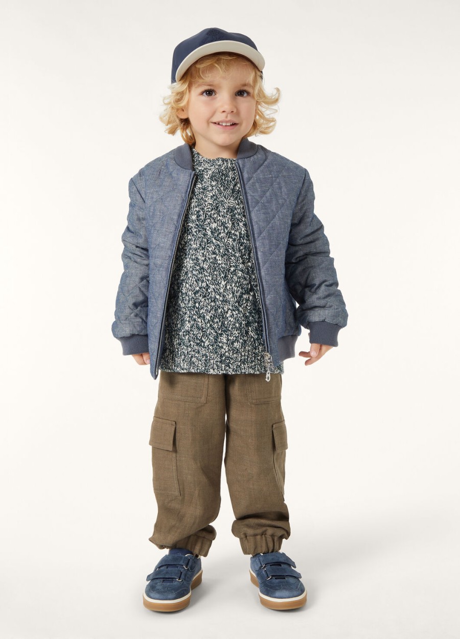 kinder cable dream crewneck katoen kasjmier zeker