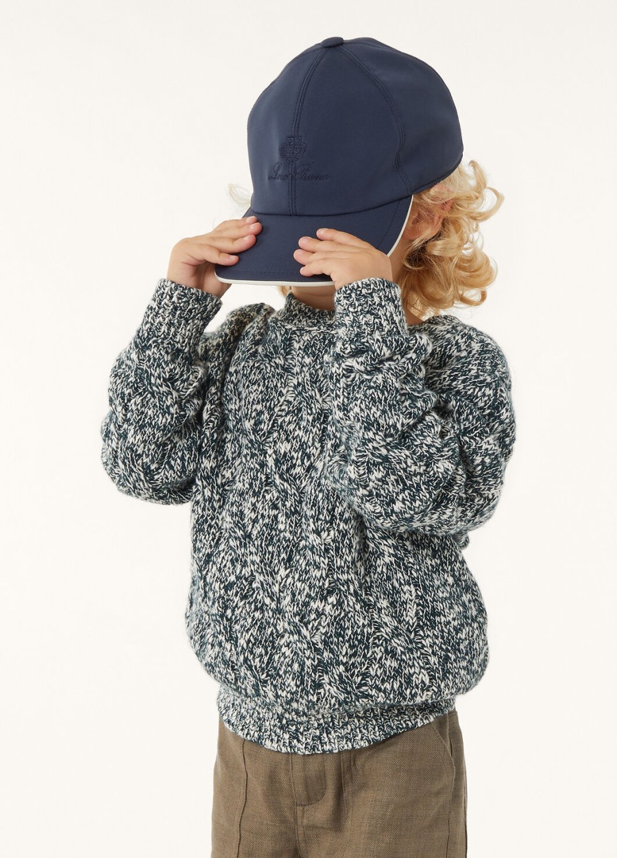 kinder cable dream crewneck katoen kasjmier zeker